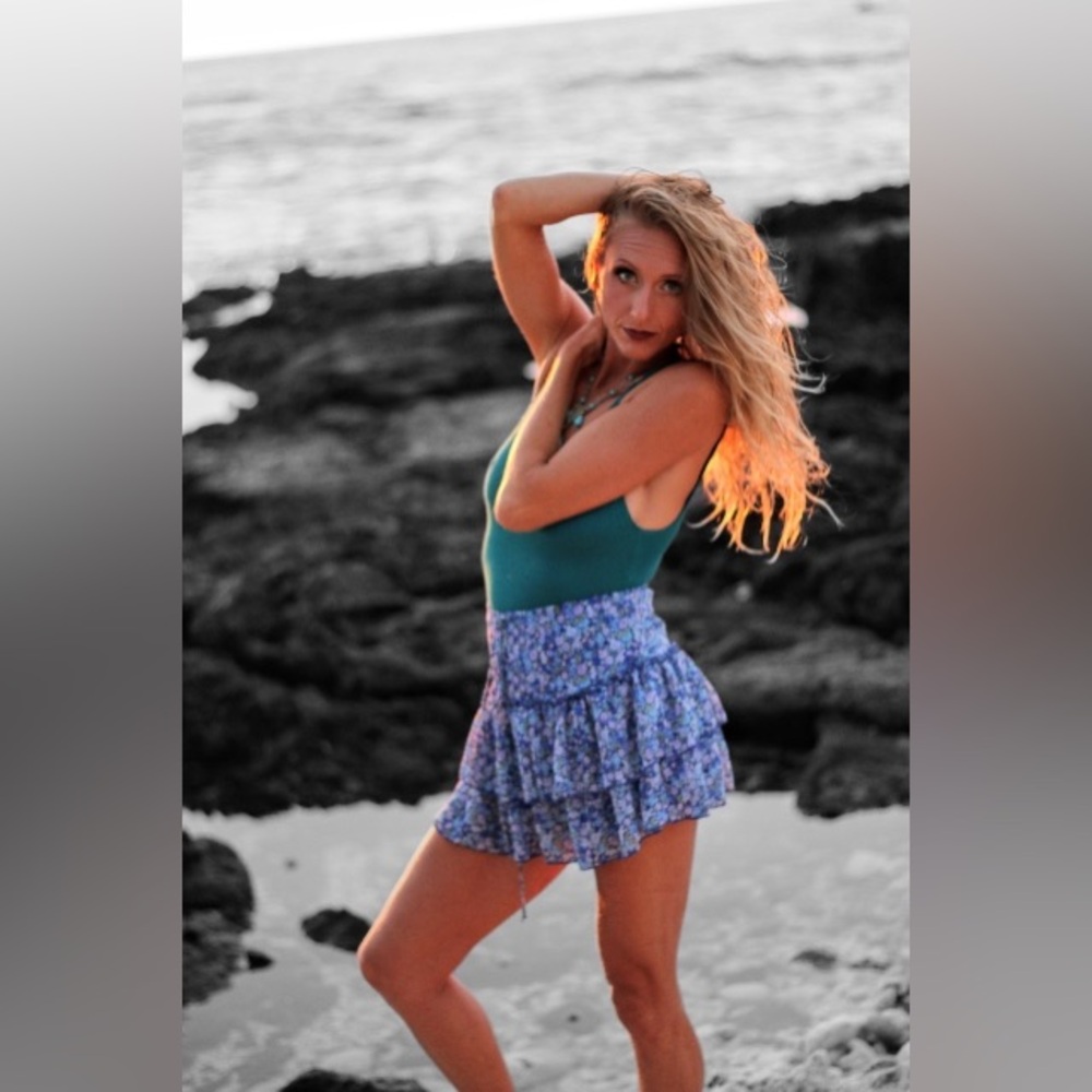 Blue Mini Skirt